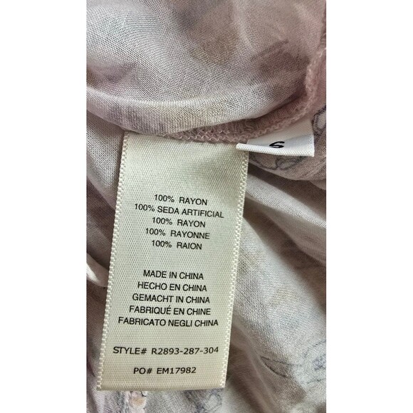 Cloth and stone paisley button up sheer Long sleeve shirt women's size small - Picture 6 of 9